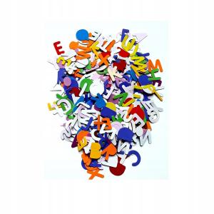 NAKLEJKI NAKLEJKA LITERKI KOLOROWE 300 SZTUK