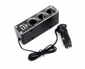 ROZDZIELACZ ROZGALEZNIK 3 ZAPALNICZKI + USB