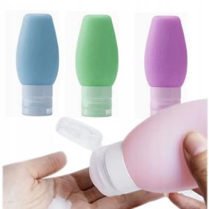 SILIKONOWE BUTELKI PODRÓŻNE DO SAMOLOTU BAGAŻU NA KOSMETYKI POJEMNIKI 65ml