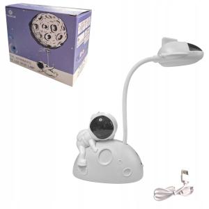 LAMPKA NOCNA DLA DZIECI USB LED ASTRONAUTA BIURKOWA AKUMULATOROWA