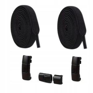 Elastyczne sznurówki do butów bez wiązania czarne zapinki na magnes