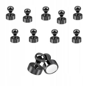 MAGNES NEODYMOWY OKRĄGŁY Z UCHWYTEM ZESTAW 10SZT