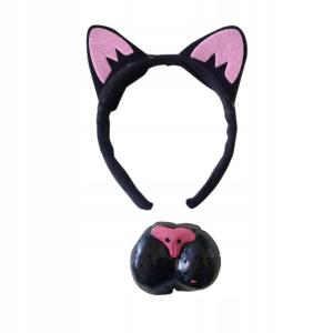 KOCIE USZY OPASKA NA GŁOWĘ KOT KOTEK