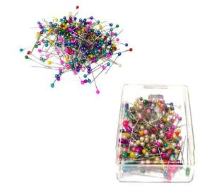 SZPILKI perłowe BOX krawieckie 50 SZTUK /F.VAT