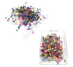 SZPILKI perłowe BOX krawieckie 100 SZTUK /F.VAT