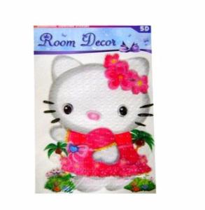 Naklejki na ścianę, meble 5D HELLO KITTY 32x43cm