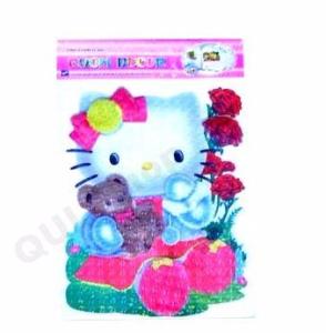 Naklejki na ścianę, meble 3D HELLO KITTY 51x37cm