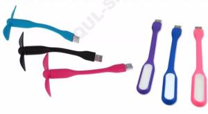 SILIKONOWA LAMPKA USB DO KOMPUTERA + WIATRAK