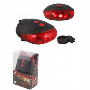 LAMPKA ROWEROWA LED LASER Z LASEREM TYLNA