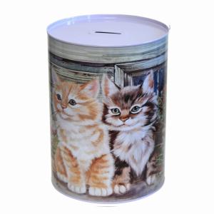 Skarbonka puszka metalowa MEGA DUŻA 22x16cm Q1