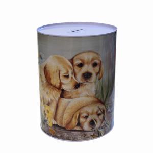 Skarbonka puszka metalowa MEGA DUŻA 22x16cm  Q6