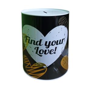 Skarbonka puszka metalowa 15X10CM