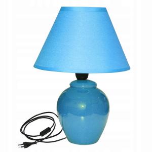 LAMPKA CERAMICZNA NOCNA LAMPA NIEBIESKA