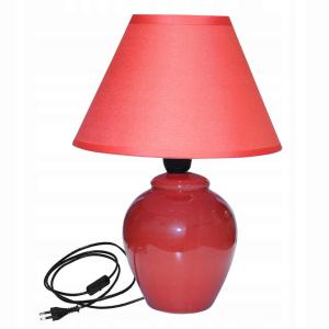 LAMPKA CERAMICZNA NOCNA LAMPA CZERWONA