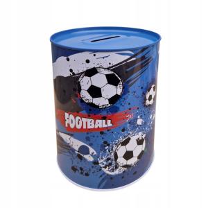 Skarbonka puszka metalowa 15x10cm PIŁKA