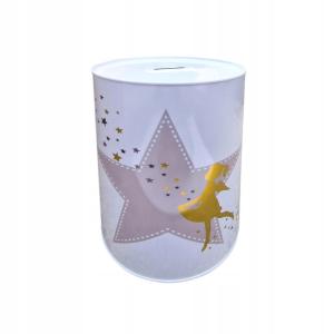 Skarbonka puszka metalowa DUŻA 22cm