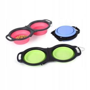 Miska dla zwierząt turystyczna karabińczyk