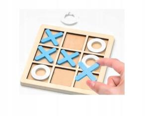 Gra logiczna kółko i krzyżyk drewniana