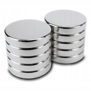 MAGNES NEODYMOWY WALCOWY OKRĄGŁY DUŻY SILNY ANTYKOROZYJNY ZESTAW 10SZT