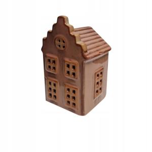 Kominek ceramiczny DOMEK BIAŁY podśwetlany