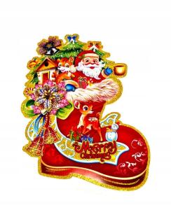 Dekoracja papierowa MIKOŁAJ CHOINKA BOŻE NARODZENIE