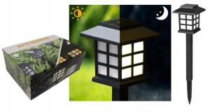 Lampa ogrodowa solarna led domek dekoracja ozdoba do ogrodu