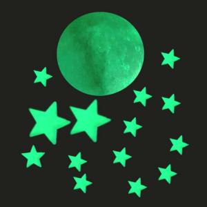 Naklejki ścienne gwiazdy KSIĘZYC fluorescencyjne