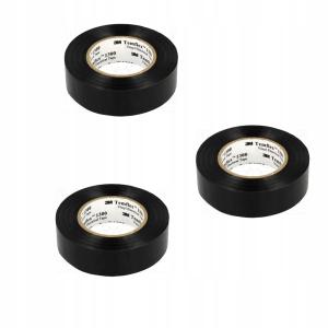 Taśma izolacyjna PCV czarna 19mm 10m 3 sztuki