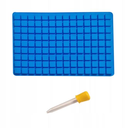 Foremka forma silikonowa do robienia żelek żelków kostki małe 126szt pipeta