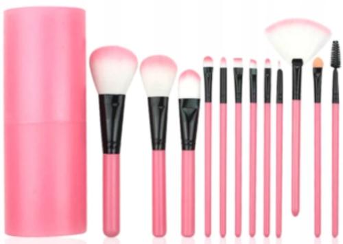 Zestaw pędzli do makijażu Satis różowy 13 elementów