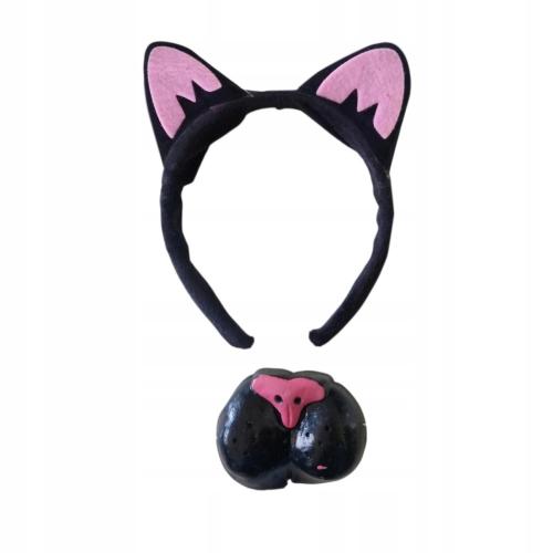 KOCIE USZY OPASKA NA GŁOWĘ KOT KOTEK