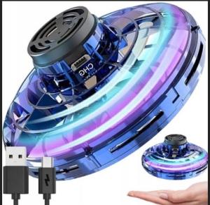 Mandi Magic Ball latające świecące kolorowe UFO Flying spinner - niebieska