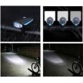 LAMPKA LED ROWEROWA NA PRZÓD Z DZWONKIEM 2w1