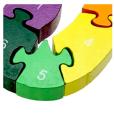 PUZZLE DREWNIANE ŻYRAFA UKŁADANKA EDUKACYJNA LITERY I CYFRY DLA DZIECI