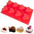 Silikonowa forma muffin 8 szt serca