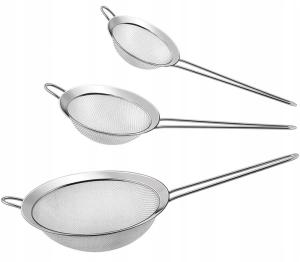 SITKO KUCHENNE STALOWE ZESTAW 3 SZT SITKA 5/7/8 CM KOMPLET SITEK