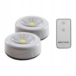 2X LAMPKA BEZPRZEWODOWA LAMPA LED NA BATERIE PILOT