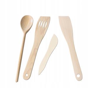 Łyżki kuchenne Kpl.4szt. z drewna dł.29cm