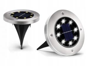 LAMPKI SOLARNE DISK LIGHT GRUNTOWE OGRODOWE