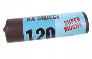 Worki na śmieci 120L BRĄZOWE