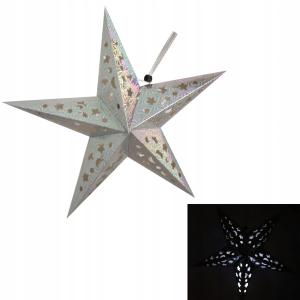 GWIAZDA LED LAMPION ŚWIECĄCA ŚWIĄTECZNA 3D 40 cm