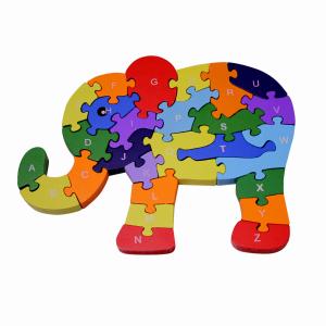 Drewniane PUZZLE edukacyjne NAUKA LITER CYFR 9862