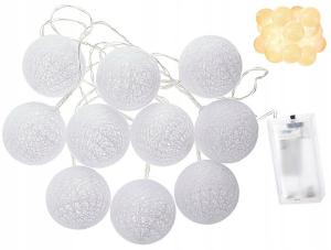 COTTON BALLS KULE ŚWIECĄCE LED 10 KUL LAMPKI BALL
