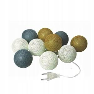 COTTON BALLS KULE ŚWIECĄCE LED 10 KUL LAMPKI BALL