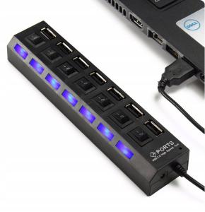 HUB USB ROZDZIELACZ 7 PORTÓW ROZGAŁĘŹNIK