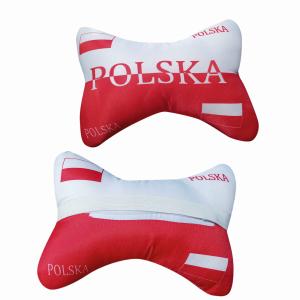 Poduszka podróżna zagłówek do auta POLSKA EURO2020