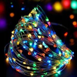 LAMPKI DRUCIKI 10 LED NA BATERIE multikolor