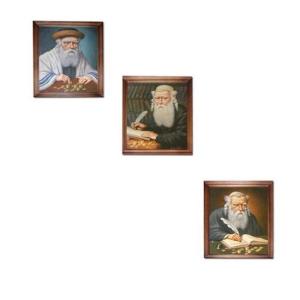 OBRAZEK OBRAZ Z ŻYDEM ŻYD NA SZCZĘŚCIE 20 x 15cm
