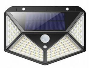 Halogen solarny ścienny 100 led sensor lampa solar