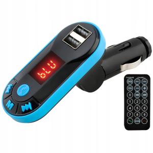 TRANSMITER BLUETOOTH FM 2xUSB ŁADOWARKA MP3 PILOT